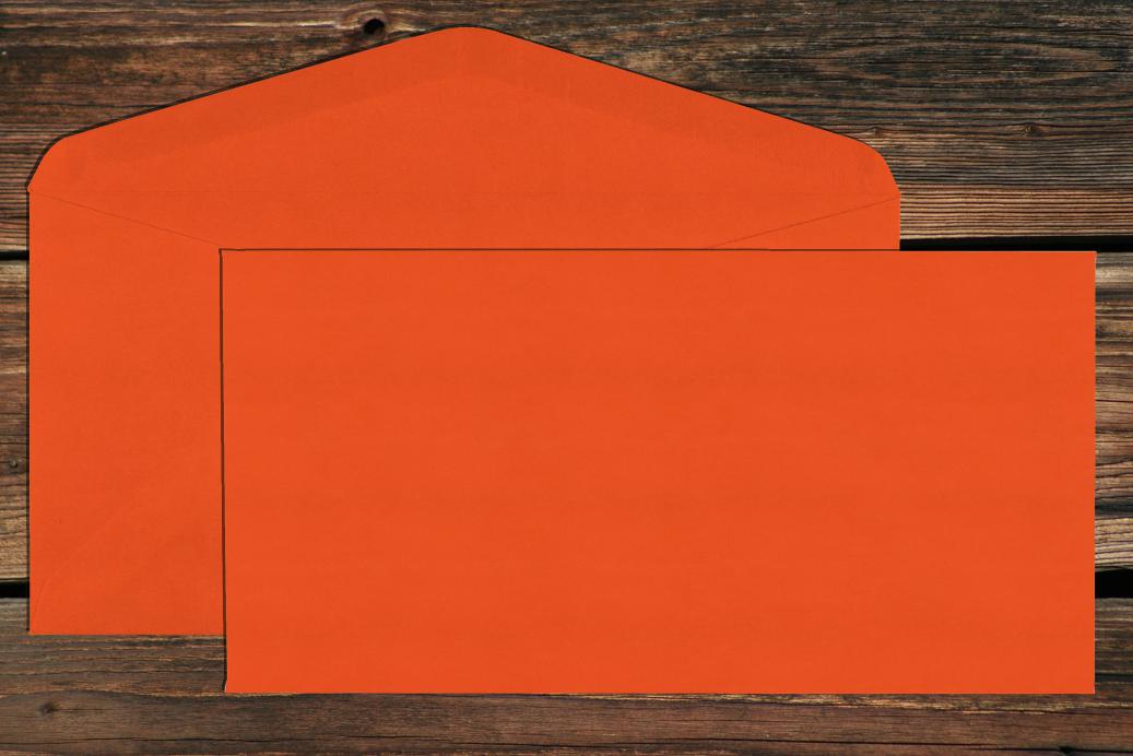 Briefhüllen DL 110x220 mm Nassklebend Dunkelorange 120 g/qm